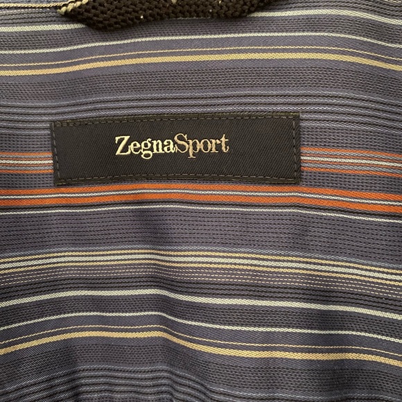 ZEGNA SPORT Men’s Striped Button Down Shirt Sz M - Picture 7 of 7